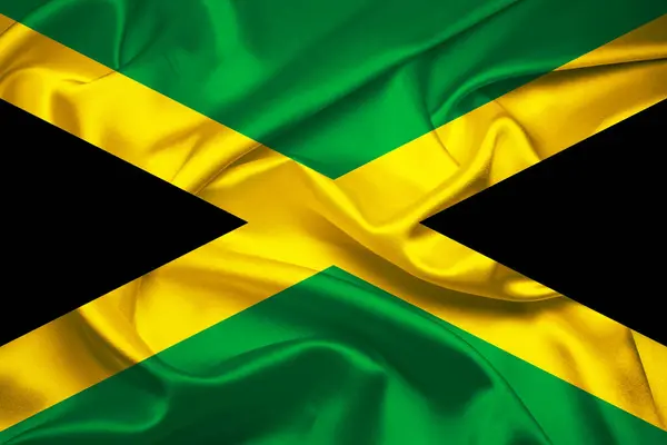 Flag Of Jamaica, Jamaica flag, National flag of Jamaica. fabric flag of Jamaica.