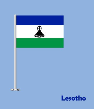 Lesotho bayrağı, Lesotho bayrağı, Lesotho ulusal bayrağı. Lesotho Masa Bayrağı.