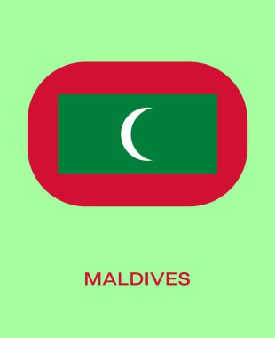 Maldivler bayrağı, Maldivler bayrağı, Maldivler bayrağı. Maldivlerin düğme biçimi bayrağı.