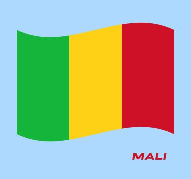 Mali bayrağı, Mali bayrağı, Mali bayrağı. Mali 'nin dalgalı bayrağı.