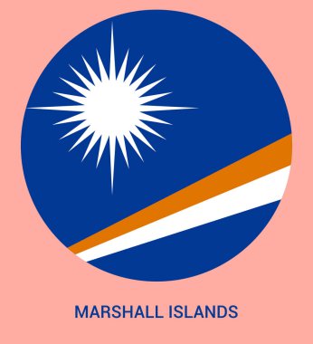 Marshall Adaları Bayrağı, Marshall Adaları Bayrağı, Marshall Adaları Ulusal Bayrağı. Marshall Adaları çember bayrağı.