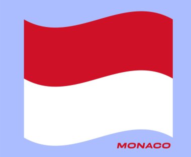 Monako bayrağı, Monako bayrağı, Monako bayrağı. Monako 'nun dalgalı bayrağı.