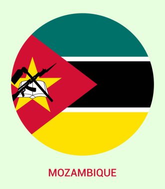 Mozambik bayrağı, Mozambik bayrağı, Mozambik bayrağı. Mozambik 'in daire bayrağı