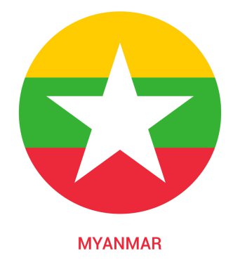 Myanmar bayrağı, Myanmar bayrağı, Myanmar bayrağı. Myanmar bayrağı dairesi.