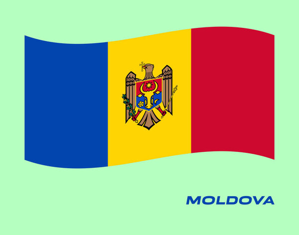 Flag Of Moldova, Moldova flag, National flag of Moldova. wavy flag of Moldova.
