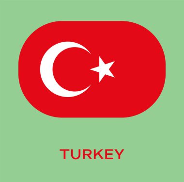 Türkiye bayrağı, Türkiye bayrağı, Türkiye bayrağı. Türkiye 'nin düğme tarzı bayrağı.