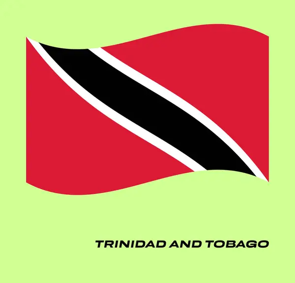 stock image Flag Of Trinidad and Tobago, Trinidad and Tobago flag, National flag of Trinidad and Tobago. wavy flag of Trinidad and Tobago.