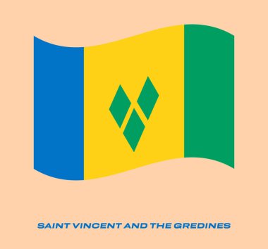 Saint Vincent ve Grenadine bayrağı, Saint Vincent ve Grenadine bayrağı, Saint Vincent ve Grenadine bayrağı. Saint Vincent ve Grenadines 'in dalgalı bayrağı.