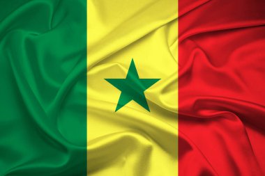 Senegal bayrağı, Senegal bayrağı, Senegal bayrağı. Senegal kumaş bayrağı.