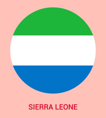 Sierra Leone bayrağı, Sierra Leone bayrağı, Sierra Leone bayrağı. Sierra Leone 'nin daire bayrağı.