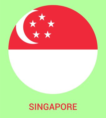 Singapur bayrağı, Singapur bayrağı, Singapur bayrağı. Singapur bayrağı dairesi.