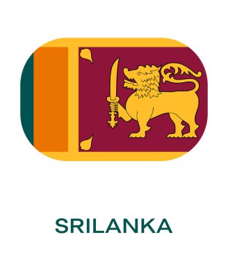 Srilanka bayrağı, Srilanka bayrağı, Srilanka bayrağı. Srilanka düğme biçimi bayrağı.