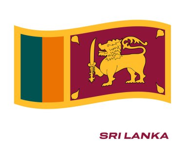 Srilanka bayrağı, Srilanka bayrağı, Srilanka bayrağı. Dalgalı Srilanka bayrağı.