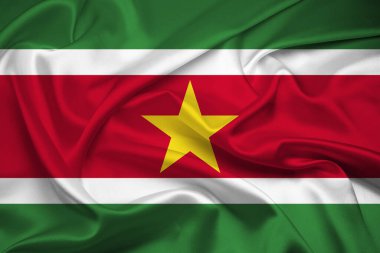 Surinam bayrağı, Surinam bayrağı, Surinam ulusal bayrağı. Surinam 'ın kumaş bayrağı.
