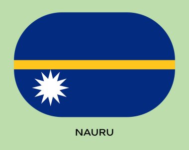Nauru bayrağı, Nauru bayrağı, Nauru bayrağı. Nauru düğme biçimi bayrağı.