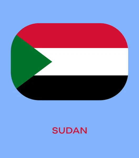 Sudan bayrağı, Sudan bayrağı, Sudan bayrağı. Sudan 'ın düğme biçimi bayrağı.