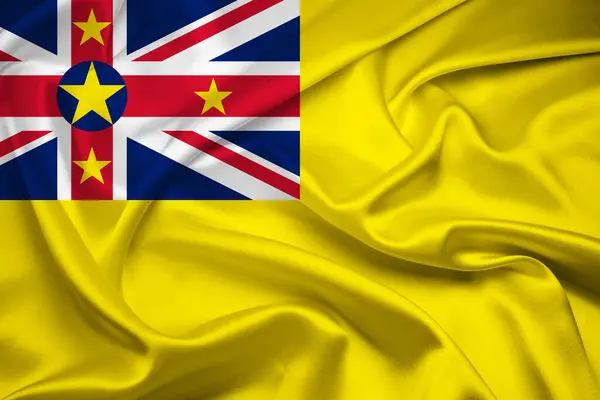 Flag Of Niue, Niue flag, National flag of Niue. fabaric flag of Niue.