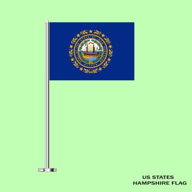 Hampshire bayrağı, Hampshire bayrağı, ABD eyaleti Hampshire bayrağı, ABD, Hampshire bayrağı.