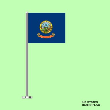 Idaho bayrağı, Idaho bayrağı, ABD eyaleti Idaho bayrağı, ABD, Idaho bayrağı.