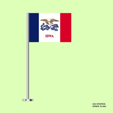 Iowa bayrağı, Iowa bayrağı, ABD eyaleti Iowa bayrağı, ABD, Iowa bayrağı.