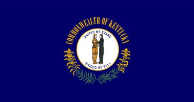 Kentucky bayrağı, Kentucky bayrağı, ABD eyaleti Kentucky Flag Illustration, ABD,