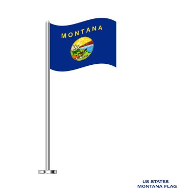 Montana Bayrağı, Montana Eyaleti Montana Bayrağı Illustration, ABD, Montana Masa Bayrağı.