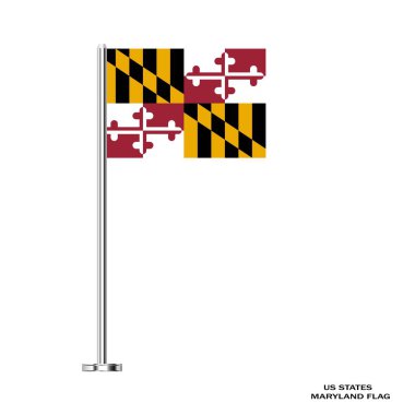 Maryland bayrağı, Maryland bayrağı, ABD eyaleti Maryland Flag Illustration, ABD, Maryland bayrağı.