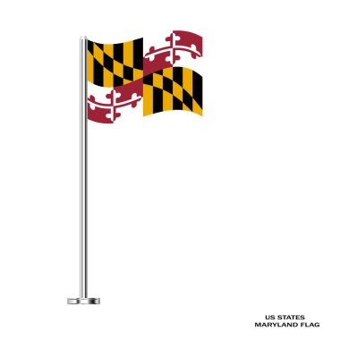 Maryland bayrağı, Maryland bayrağı, ABD eyaleti Maryland Flag Illustration, ABD, Maryland bayrağı.