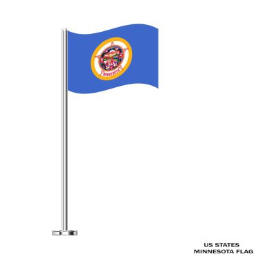 Minnesota bayrağı, Minnesota bayrağı, ABD eyaleti Minnesota bayrağı, ABD, Minnesota bayrağı.