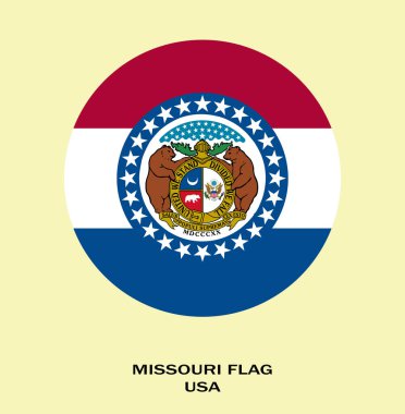 Missouri bayrağı, Missouri bayrağı, ABD eyaleti Missouri bayrağı, ABD, Missouri daire bayrağı.