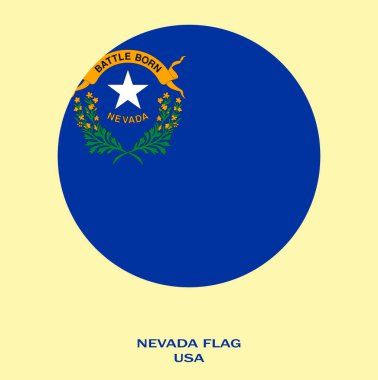 Nevada bayrağı, Nevada bayrağı, ABD eyaleti Nevada bayrağı, ABD, Nevada çember bayrağı.