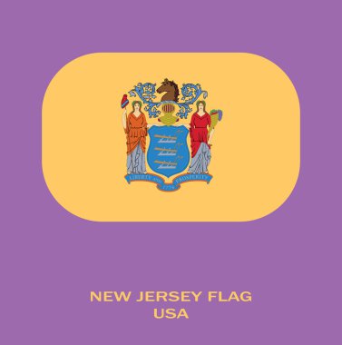 New Jersey bayrağı, New Jersey bayrağı, ABD eyaleti New Jersey bayrağı, ABD, New Jersey bayrağı.