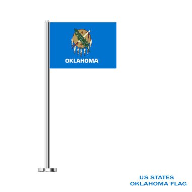 Oklahoma bayrağı, Oklahoma bayrağı, ABD eyaleti Oklahoma Flag Illustration, ABD, Oklahoma masa bayrağı.
