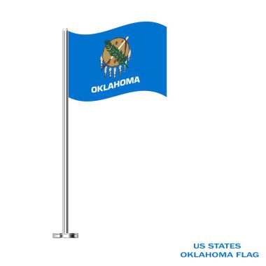 Oklahoma bayrağı, Oklahoma bayrağı, ABD eyaleti Oklahoma Flag Illustration, ABD, Oklahoma masa bayrağı.