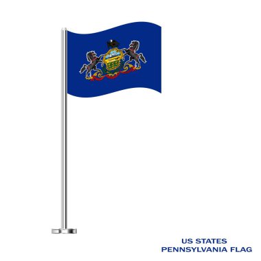 Pennsylvania, Pennsylvania Bayrağı, ABD Bayrağı Illustration, ABD, Pensilvanya bayrağı.