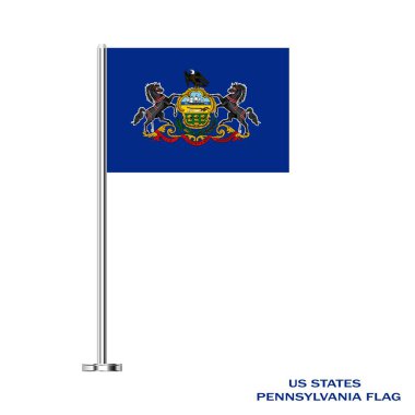 Pennsylvania, Pennsylvania Bayrağı, ABD Bayrağı Illustration, ABD, Pensilvanya bayrağı.