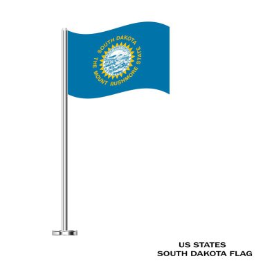 Güney Dakota bayrağı, Güney Dakota bayrağı, ABD eyaleti Güney Dakota Flag Illustration, ABD, Güney Dakota masa bayrağı.