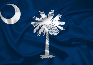 Güney Carolina bayrağı, Güney Carolina bayrağı, ABD eyaleti Güney Carolina bayrağı, ABD, Güney Carolina kumaş bayrağı.
