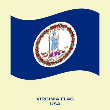 Virginia bayrağı, Virginia bayrağı, ABD Virginia bayrağı, ABD, Virginia bayrağı dalgalı.