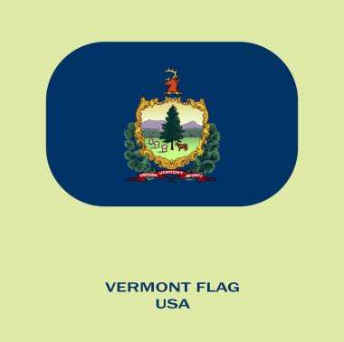 Vermont bayrağı, Vermont bayrağı, ABD eyaleti Vermont Flag Illustration, ABD, Vermont tarzı bayrak.