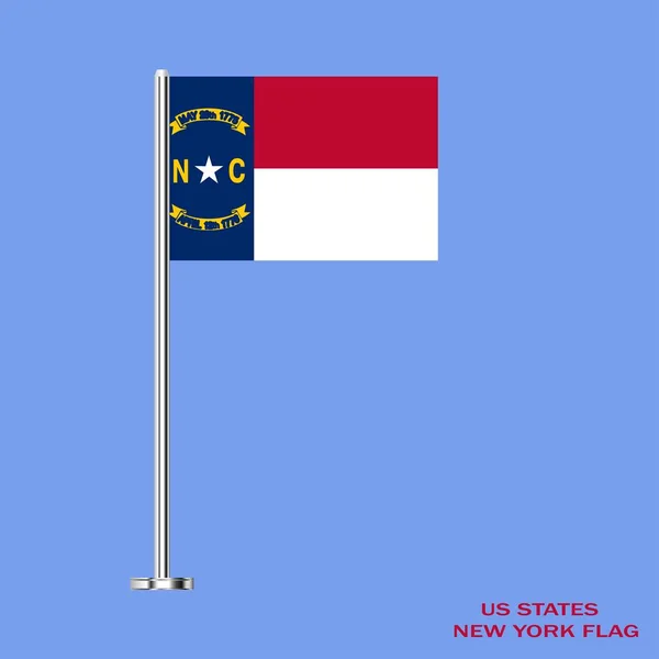Flag of North Carolina, North Carolina Flag, USA state North Carolina Flag Illustration, USA, table flag of North Carolina.