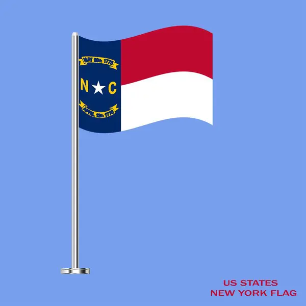 Flag of North Carolina, North Carolina Flag, USA state North Carolina Flag Illustration, USA, table flag of North Carolina.