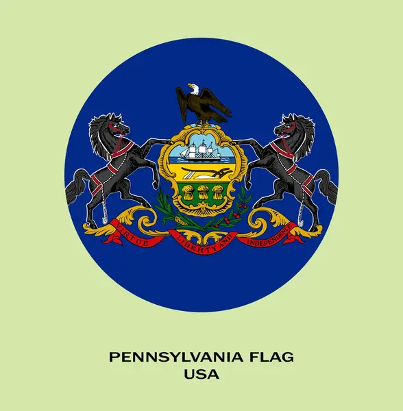 Pennsylvania, Pennsylvania Bayrağı, ABD Bayrağı Illustration, ABD, Pensilvanya bayrağı.