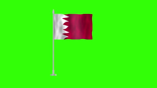 Bandiera Del Bahrein Bandiera Polacca Del Bahrein Chiave Cromatica Schermo — Video Stock