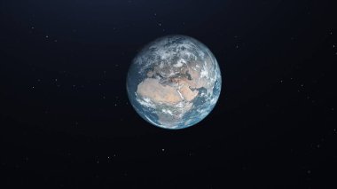 Yüksek çözünürlüklü bilgisayar tarafından oluşturulan Dünya Resmi, uzaydan oluşturulan Dünya 'nın yüksek kaliteli 3D görüntüsü.