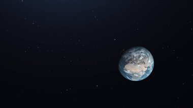 Yüksek çözünürlüklü bilgisayar tarafından oluşturulan Dünya Resmi, uzaydan oluşturulan yüksek kaliteli 3D görüntü. Dünya Resmi.