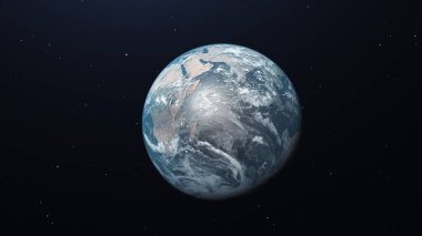 Yüksek çözünürlüklü bilgisayar tarafından oluşturulan Dünya Resmi, uzaydan oluşturulan yüksek kaliteli 3D görüntü. Dünya Resmi.