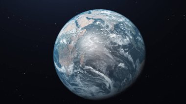 Yüksek çözünürlüklü bilgisayar tarafından oluşturulan Dünya Resmi, uzaydan oluşturulan yüksek kaliteli 3D görüntü. Dünya Resmi.