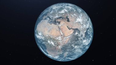 Yüksek çözünürlüklü bilgisayar tarafından oluşturulan Dünya Resmi, uzaydan oluşturulan Dünya 'nın yüksek kaliteli 3D görüntüsü.