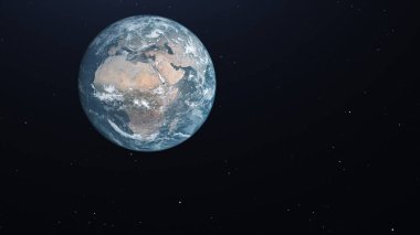 Yüksek çözünürlüklü bilgisayar tarafından oluşturulan Dünya Resmi, uzaydan oluşturulan Dünya 'nın yüksek kaliteli 3D görüntüsü.